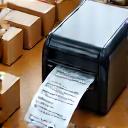 Shipping labels being printed in an e-commerce fulfillment setting