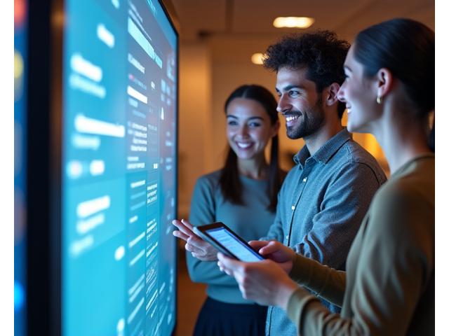 People collaborating on a tech forum, displaying community support