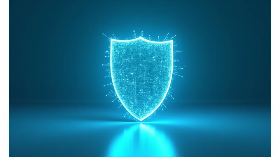 Digital shield protecting data, representing Printer Jetdesk's commitment to data privacy and security.