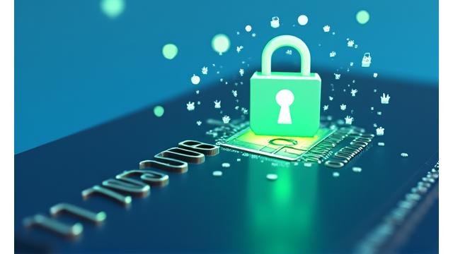 Secure payment icons over a stylized credit card, representing safe online transactions.