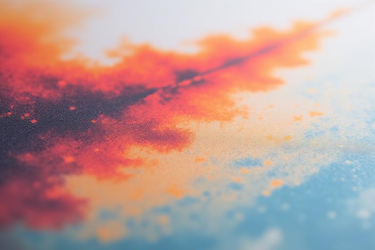 Macro shot of a high-resolution photo print from an Epson printer, showcasing vibrant colors and sharp details.